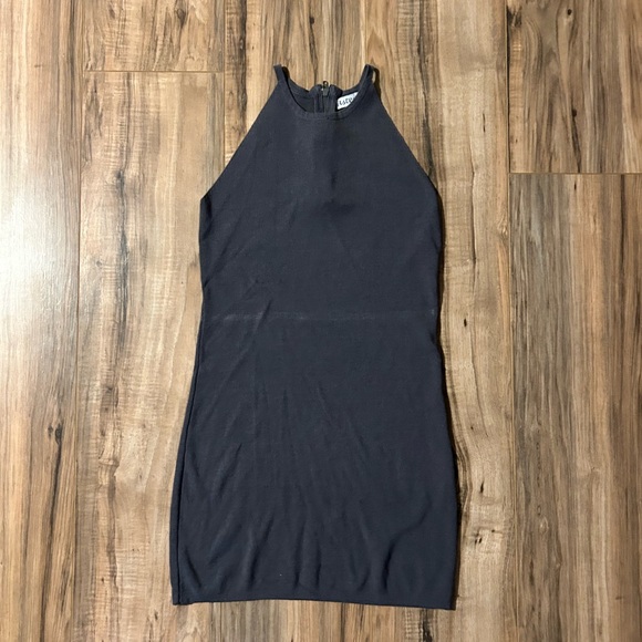 Aritzia Dresses & Skirts - Aster Gray Ribbed Mini Dress